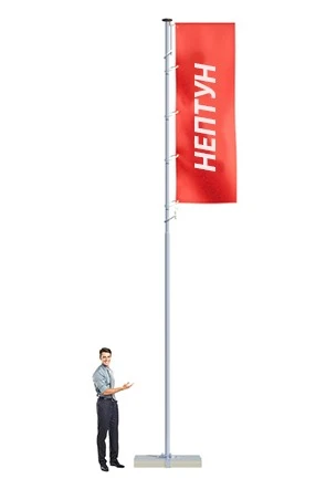 Аренда флагштока из алюминия с закрытым механизмом 7 м (покраска)#2