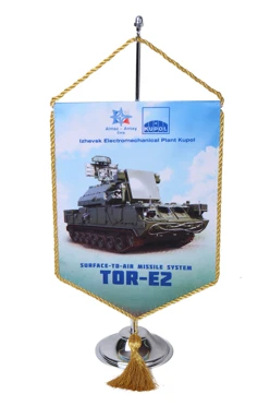 Купить вымпел угол печатный из атласа со шнуром и кистью, 15х22 см "TOR-E2"