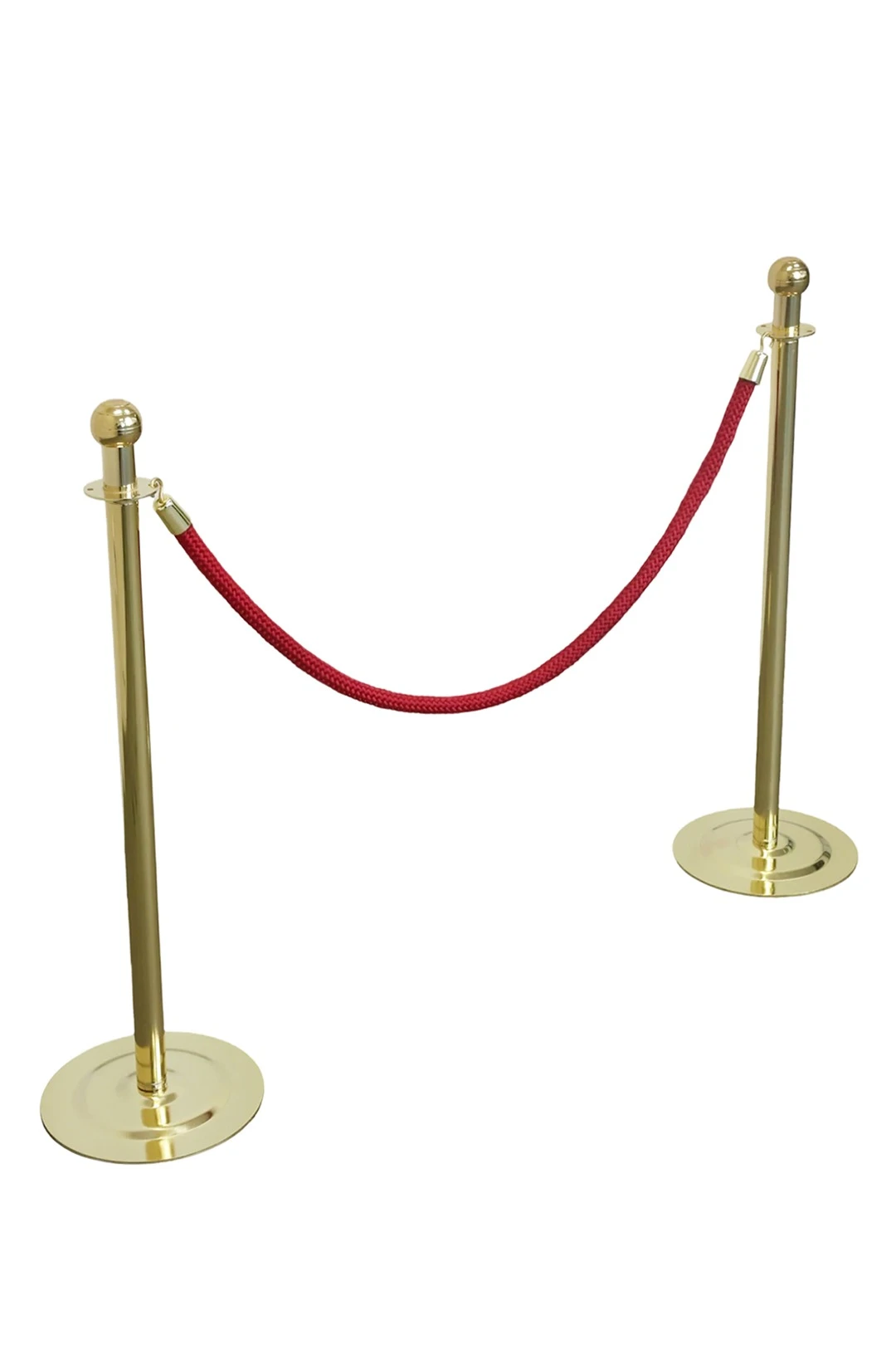 Мобильная стойка ограждения под золото без каната#1