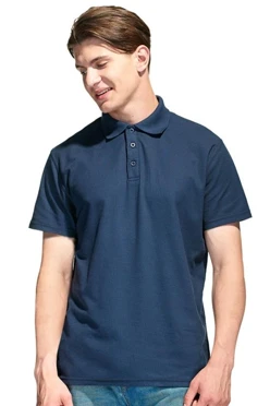 Купить поло Нэкст унисекс (Modern) - темно-синяя
