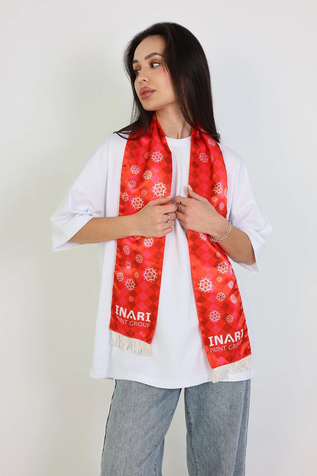 Купить шарф печатный 15х150 см